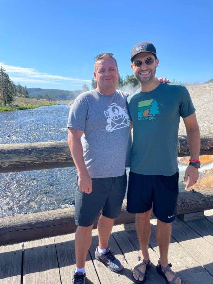 I met an OptinMonster customer wearing an OptinMonster t-shirt in Yellowstone!